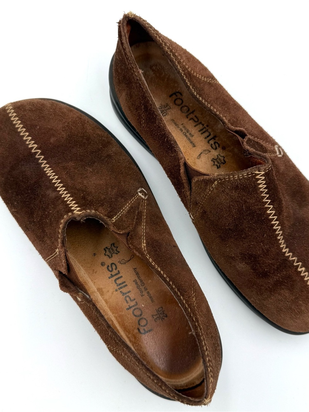 Footprints by Birkenstock Brown Suede Slip-On Shoes Women’s Size 37
